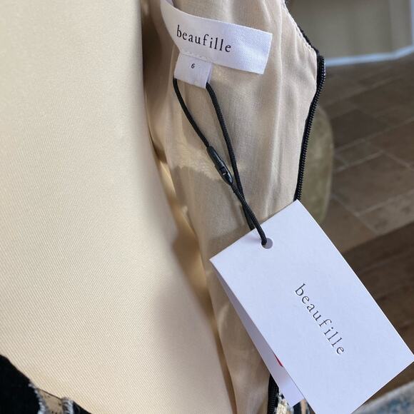 Beaufille Floral Velvet Appliqué Lace Slipdress - Picture 12 of 15